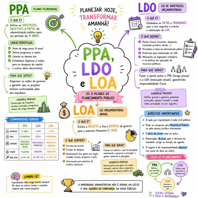 Mapa: PPA, LDO e LOA