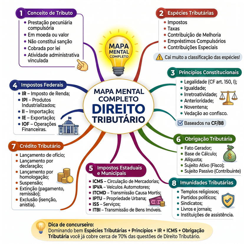 Mapa: Direito Tributário